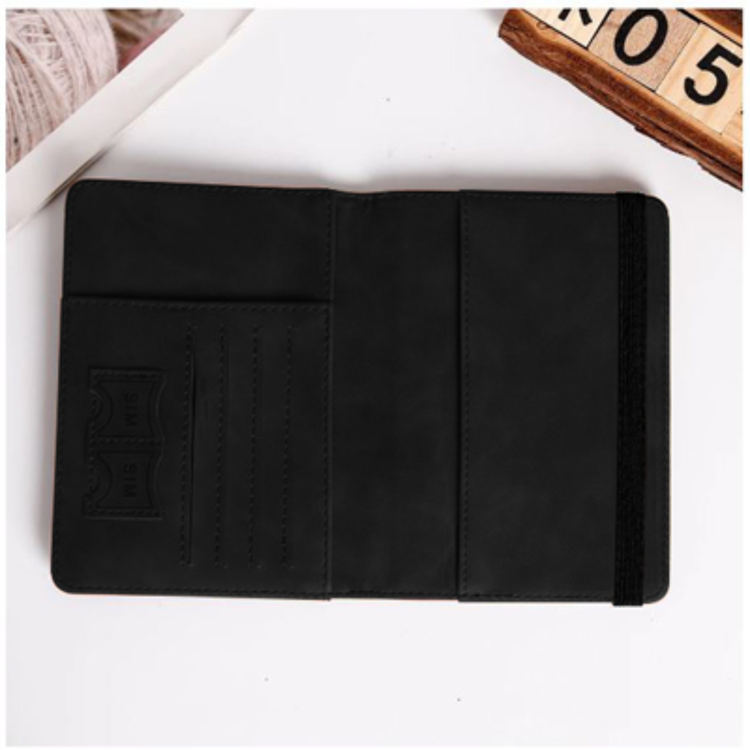 SECURE LEATHER TRAVEL PASSPORT WITH CARD HOLDER - HTG002 - Image 2