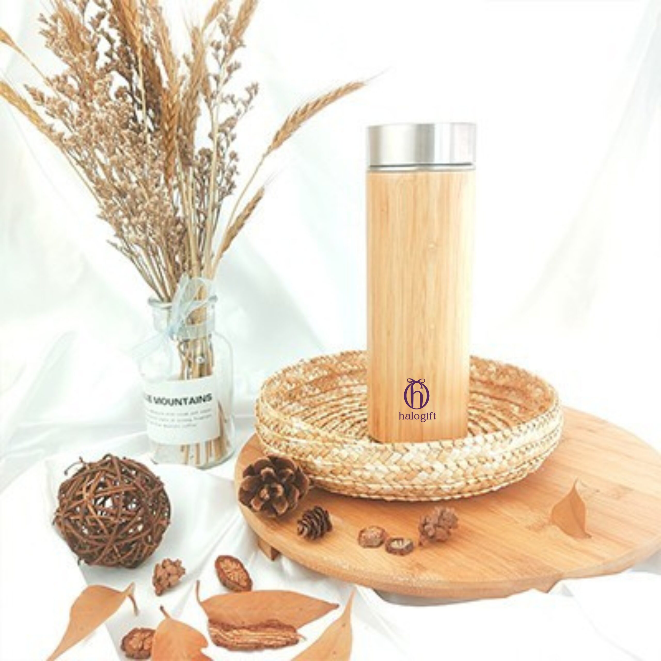 BAMBOO PREMIUM STAINLESS STEEL THERMOS - HTD008 - Image 4
