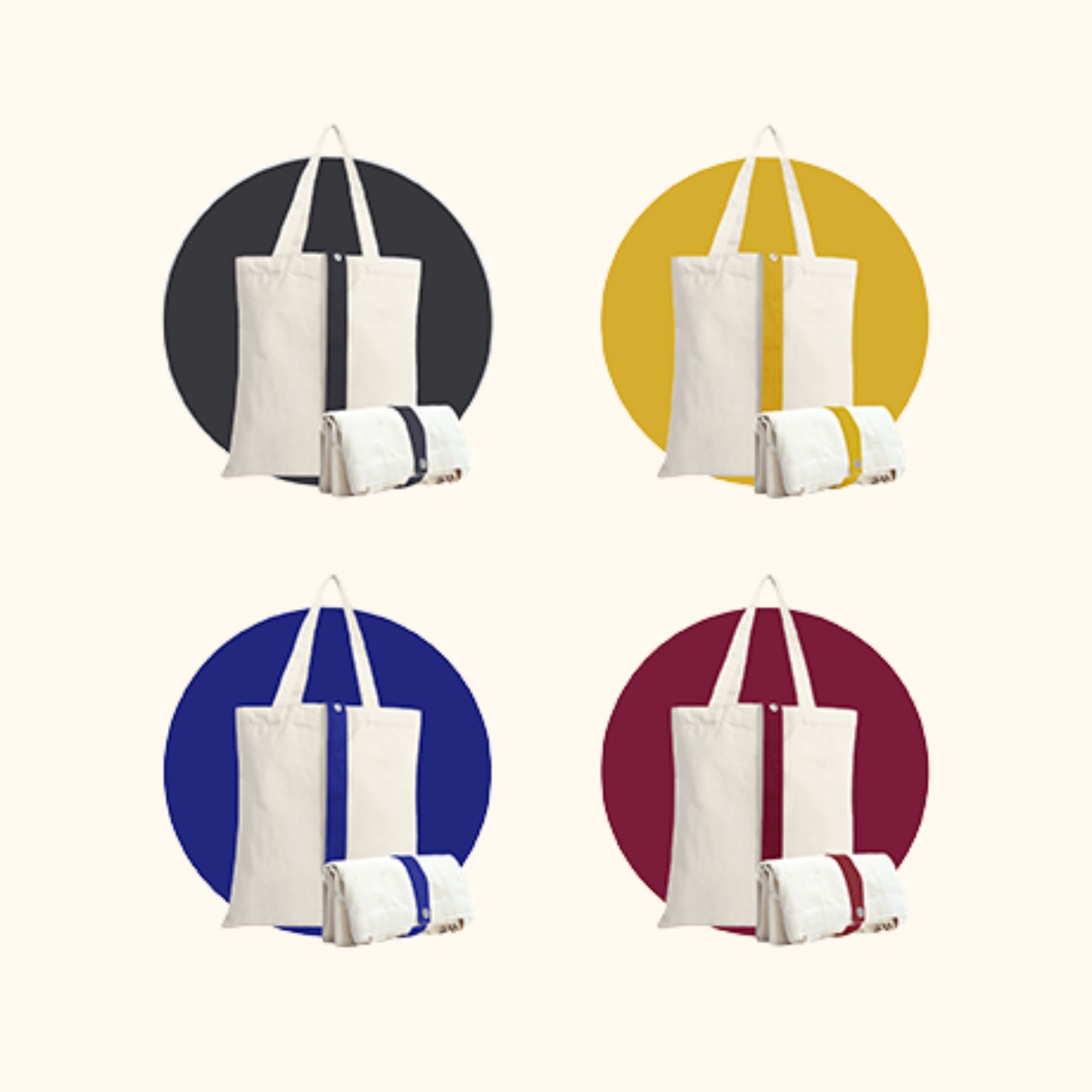 FOLDABLE CANVAS BAG 8 0Z WITH COLOUR STRAP - HCB003 - Image 2