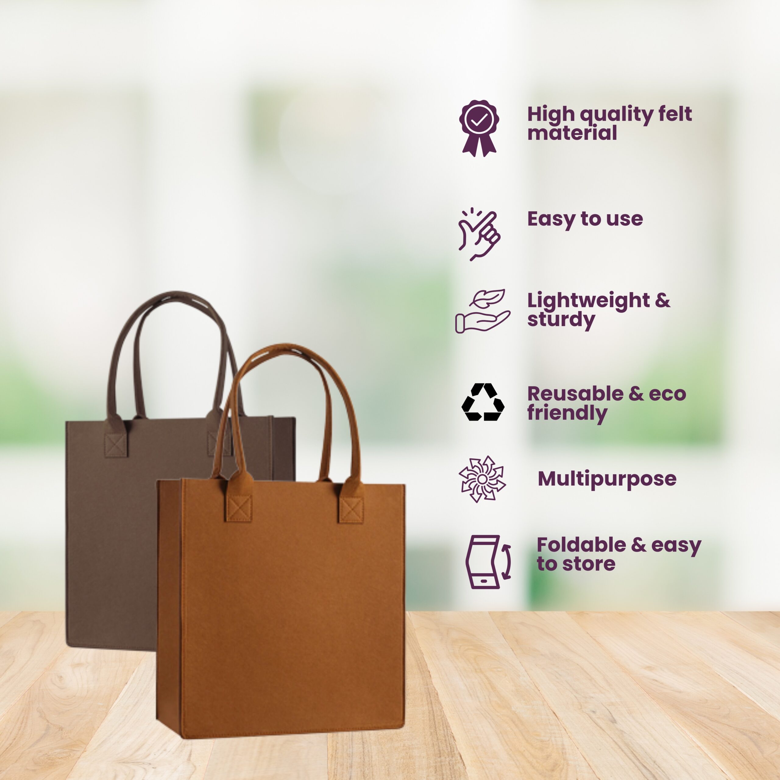 PREMIUM FELT CARRY BAG - MEDIUM SIZE - HFB004 - Image 4