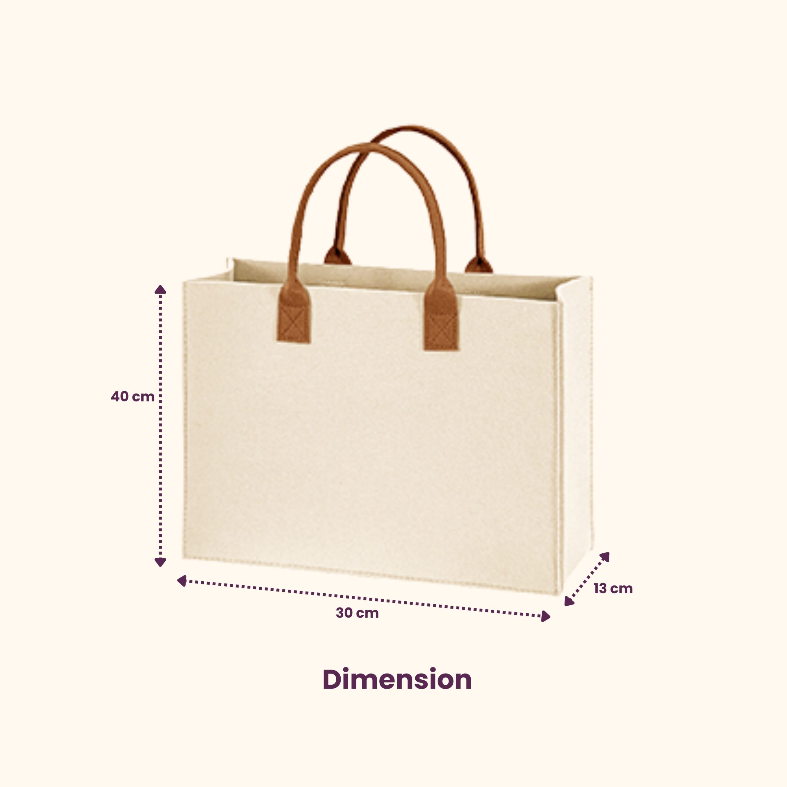 FELT TOTE BAG- PREMIUM CORPORATE GIFT - HTB001 - Image 4