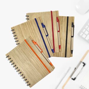 BAMBOO COVER NOTEBOOK WITH PEN - HEC020