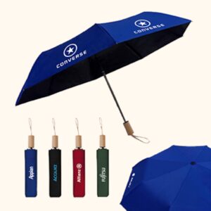 URBAN OAK 21" BLACK COATED UMBRELLA - HUM005